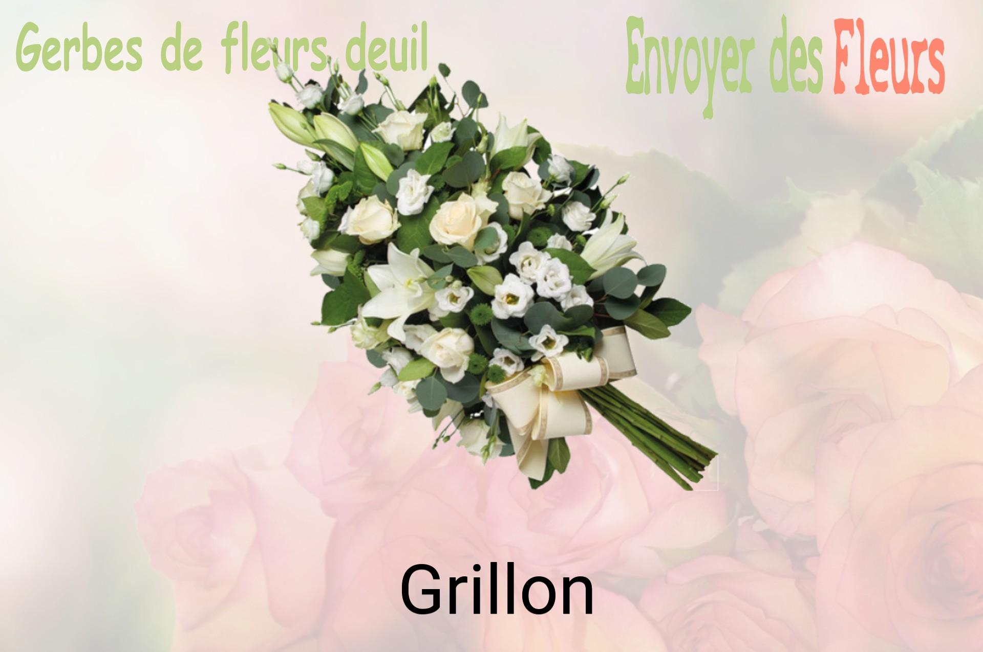 Gerbe de fleurs de deuil livrée à Grillon